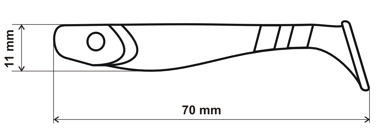 Bokorys kopyto 70 mm